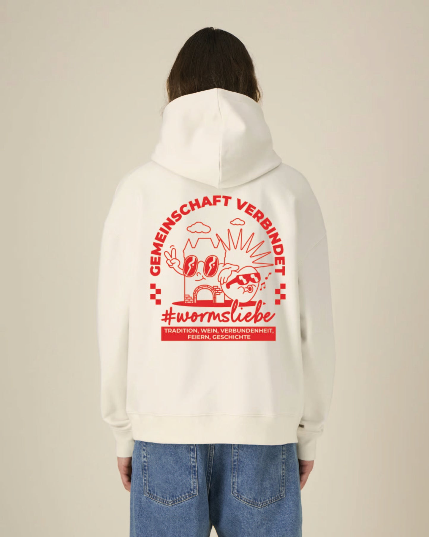 #wormsliebe - unisex Cartoon Hoodie oversize
