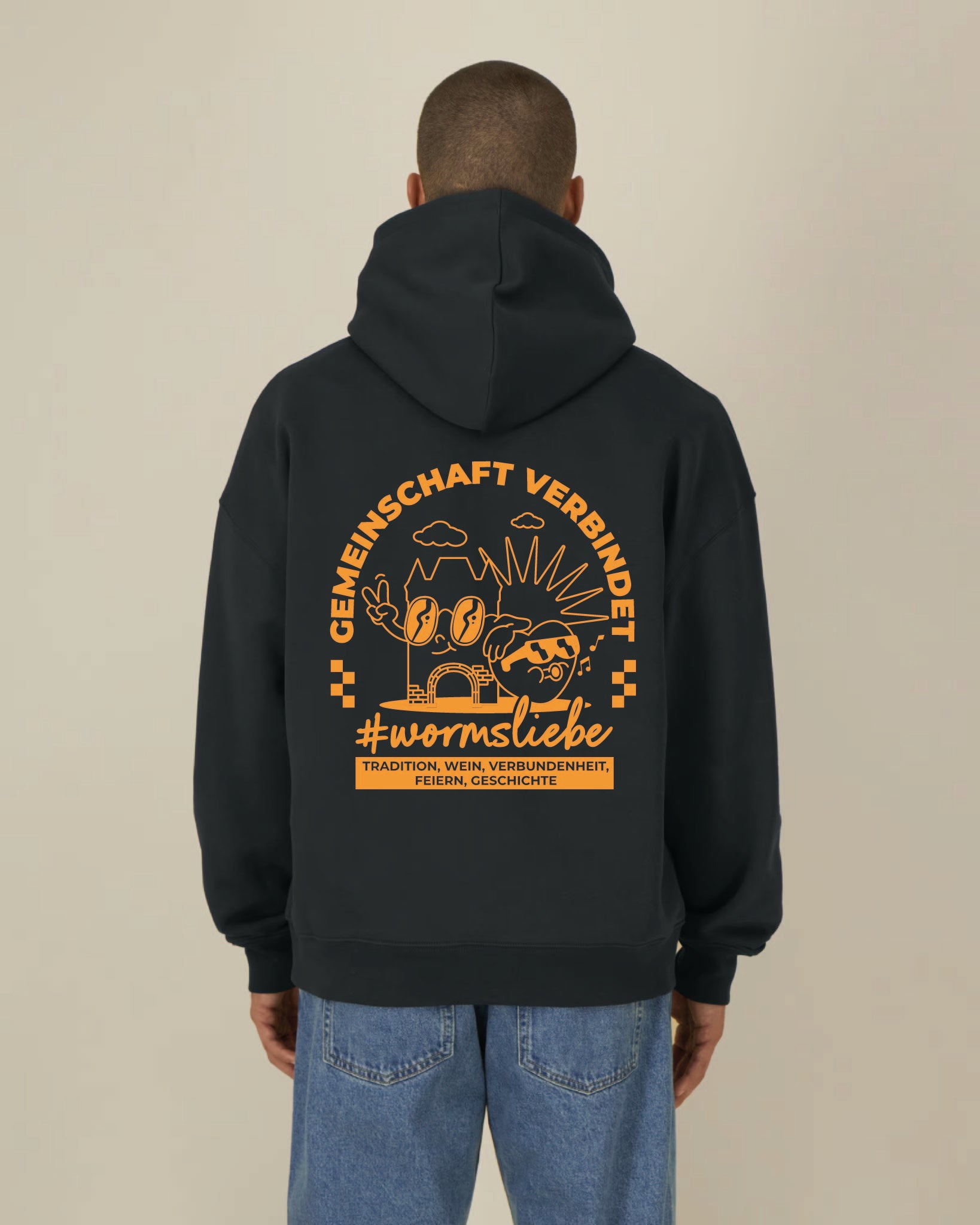 #wormsliebe - unisex Cartoon Hoodie oversize