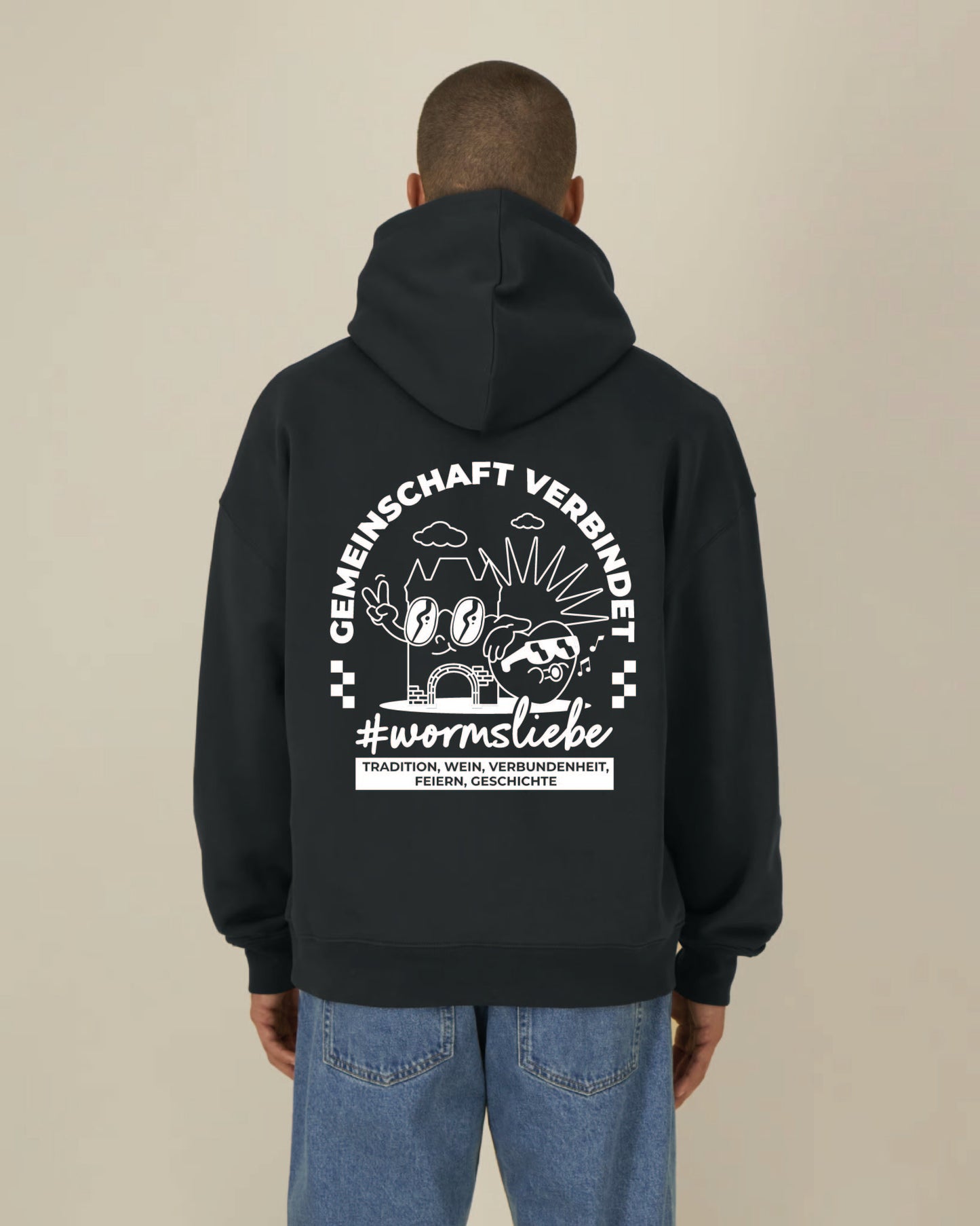#wormsliebe - unisex Cartoon Hoodie oversize