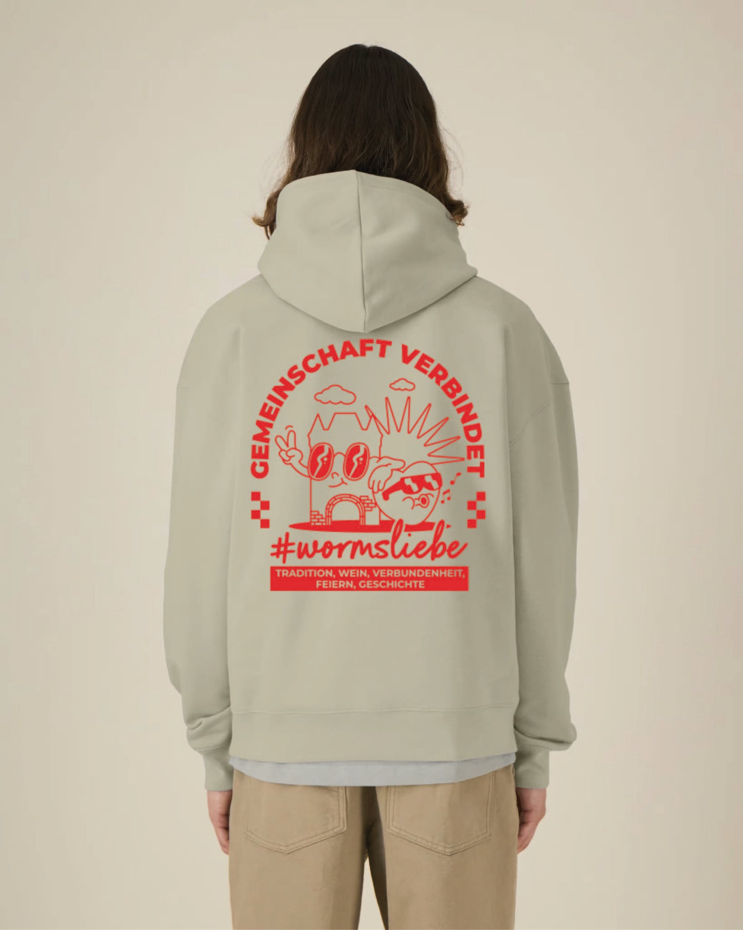 #wormsliebe - unisex Cartoon Hoodie oversize