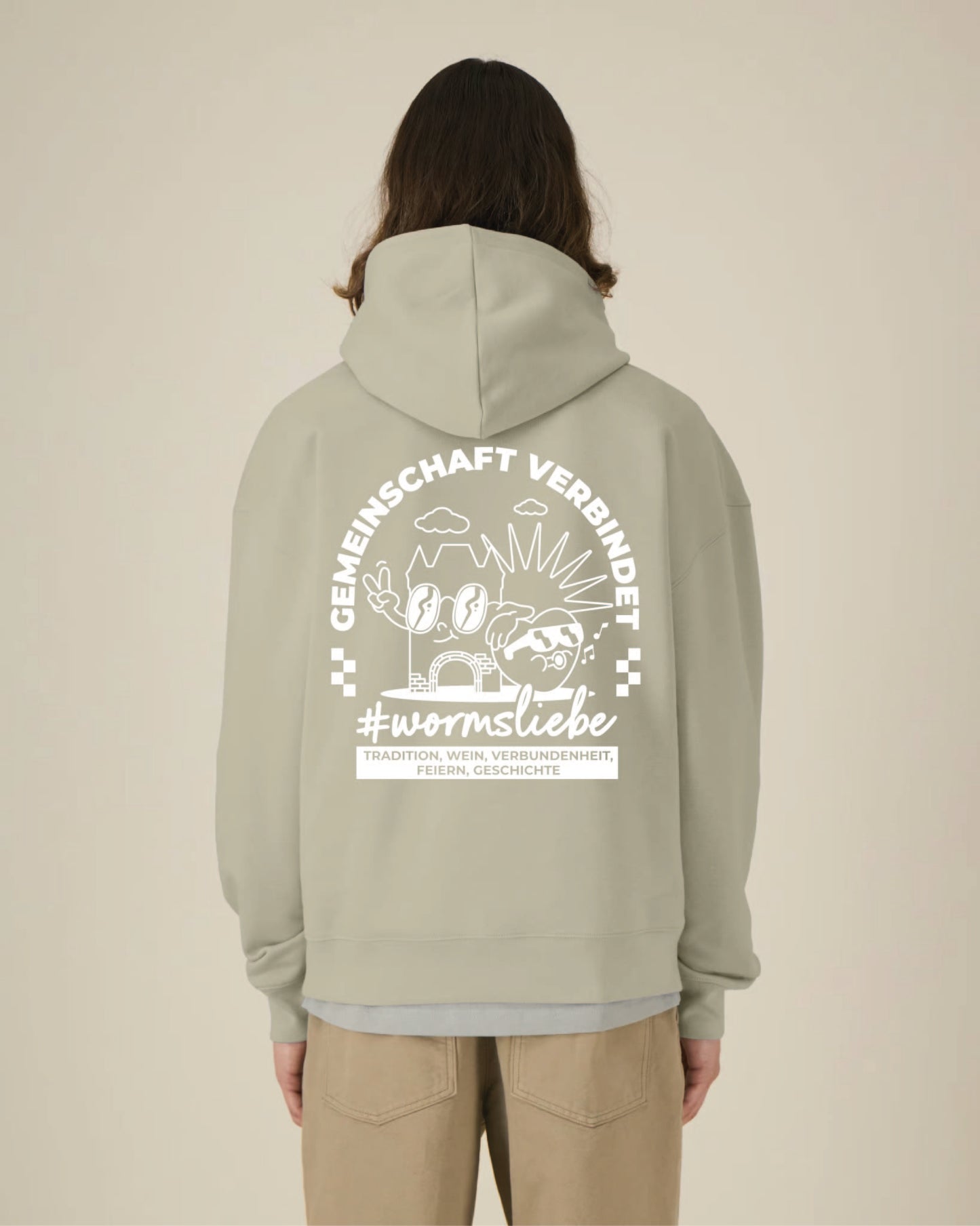 #wormsliebe - unisex Cartoon Hoodie oversize