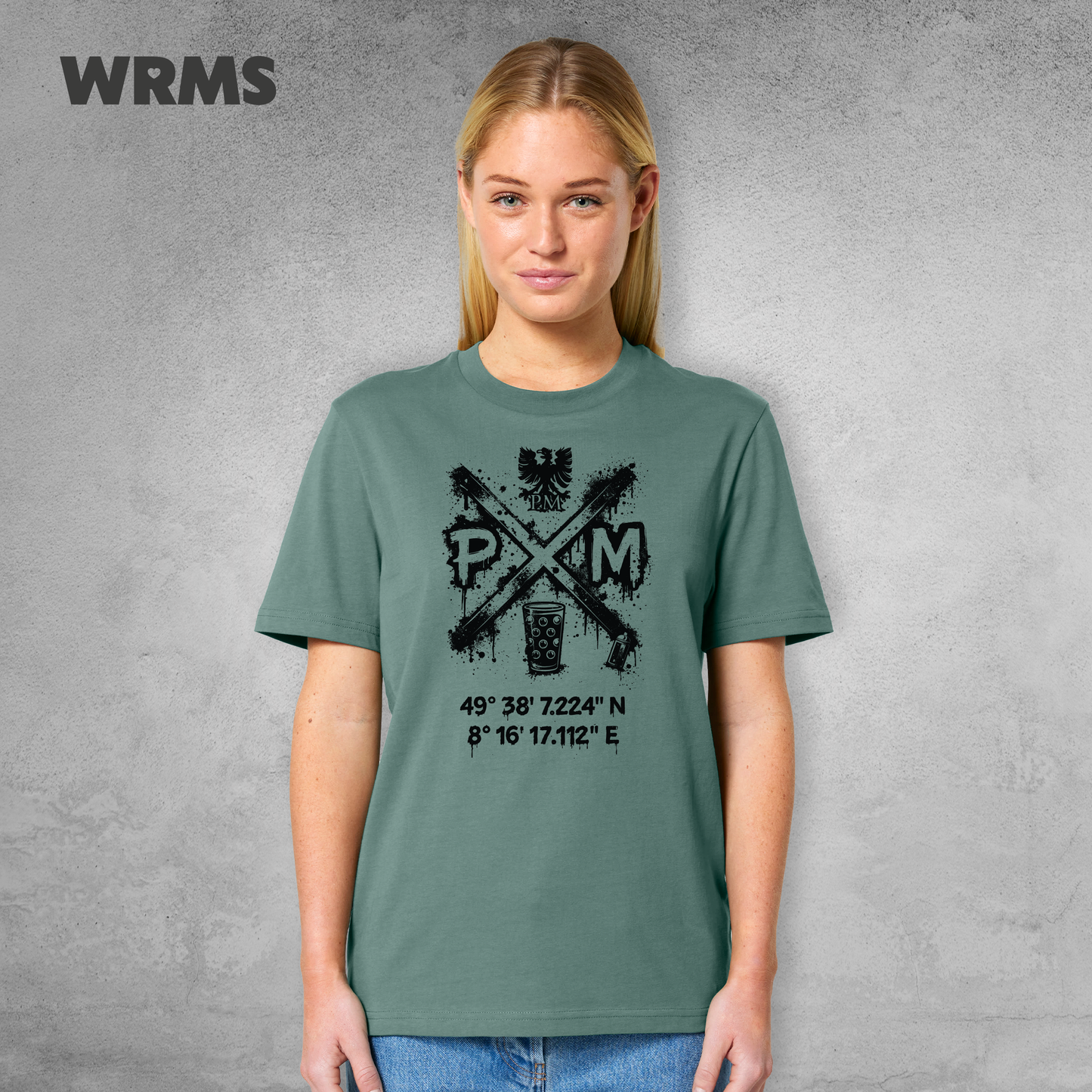 Pedderschemer Marktkreuz Shört unisex Druck schwarz