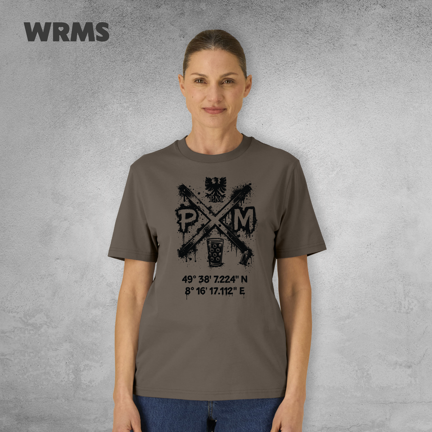 Pedderschemer Marktkreuz Shört unisex Druck schwarz