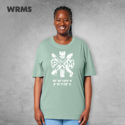 Pedderschemer Marktkreuz Shört unisex Druck weiß