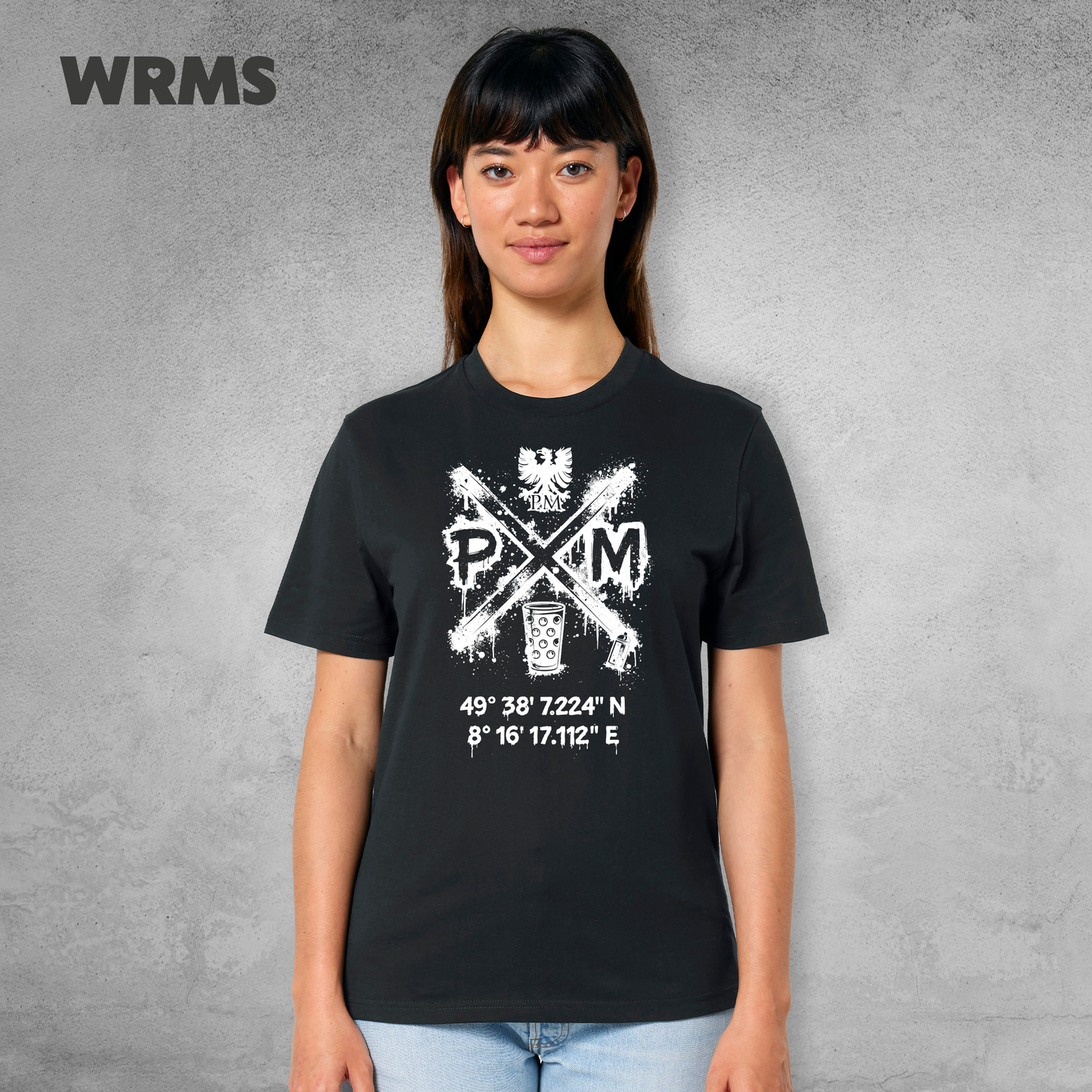 Pedderschemer Marktkreuz Shört unisex Druck weiß