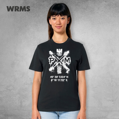 Pedderschemer Marktkreuz Shört unisex Druck weiß