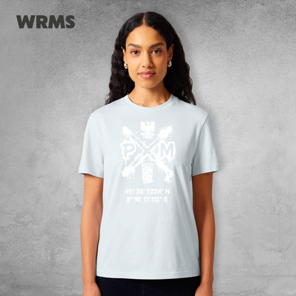 Pedderschemer Marktkreuz Shört unisex Druck weiß