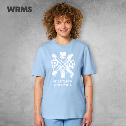 Pedderschemer Marktkreuz Shört unisex Druck weiß