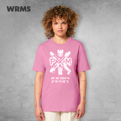 Pedderschemer Marktkreuz Shört unisex Druck weiß