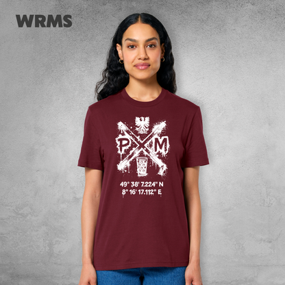 Pedderschemer Marktkreuz Shört unisex Druck weiß