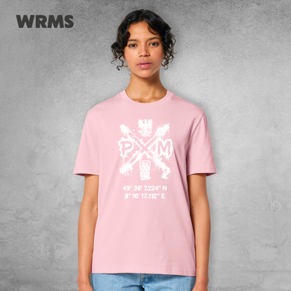 Pedderschemer Marktkreuz Shört unisex Druck weiß