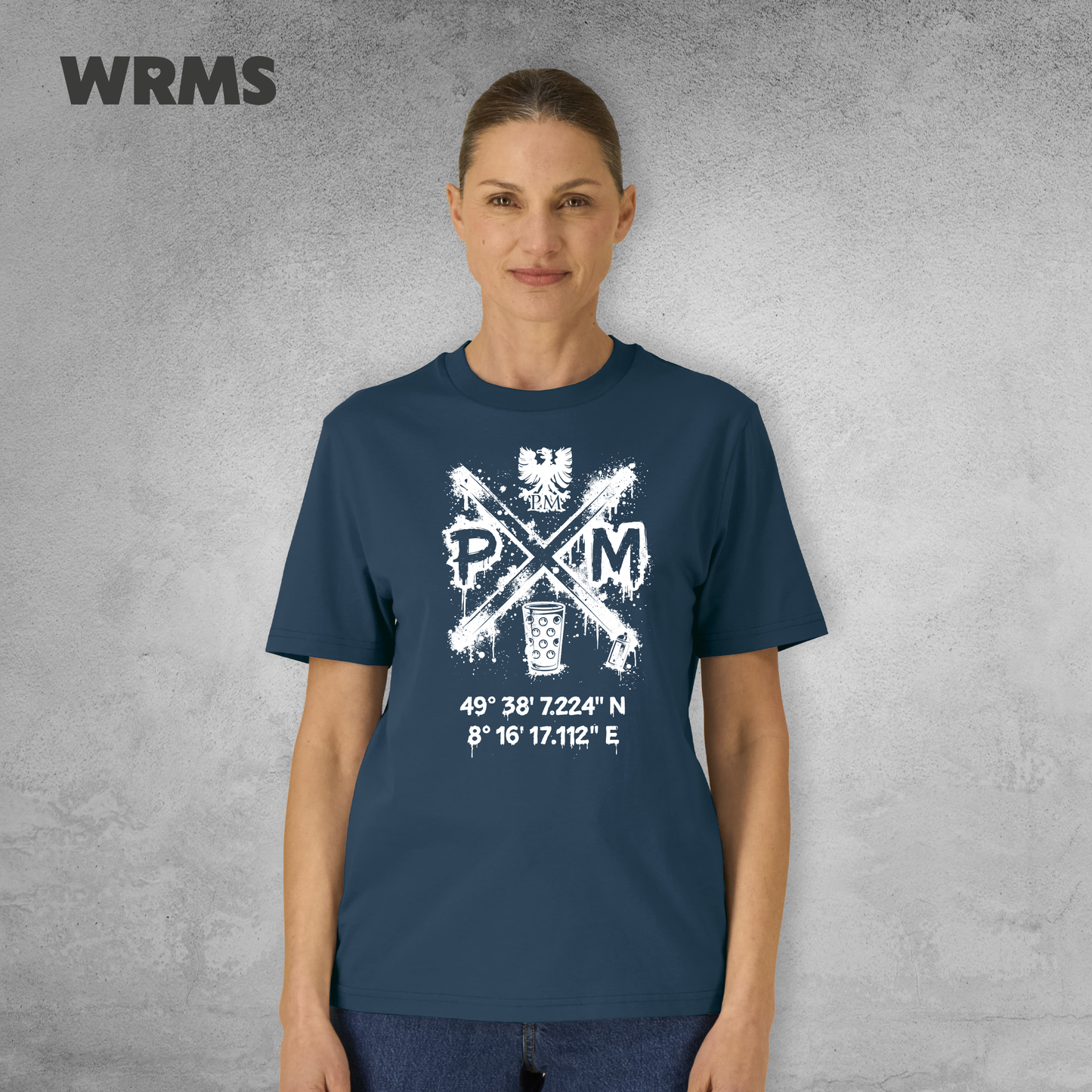 Pedderschemer Marktkreuz Shört unisex Druck weiß