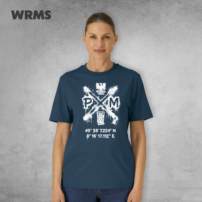 Pedderschemer Marktkreuz Shört unisex Druck weiß