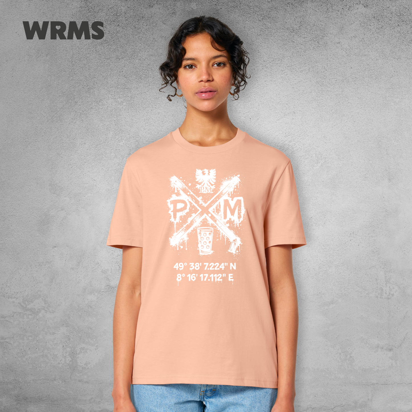Pedderschemer Marktkreuz Shört unisex Druck weiß