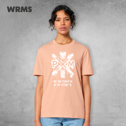 Pedderschemer Marktkreuz Shört unisex Druck weiß