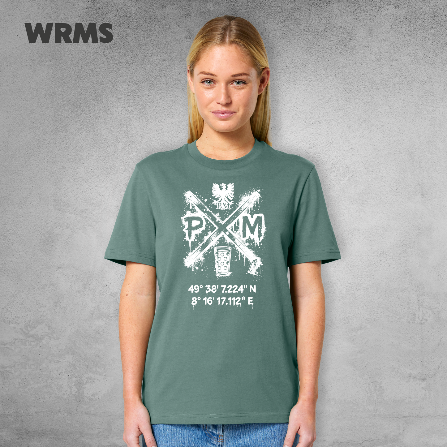 Pedderschemer Marktkreuz Shört unisex Druck weiß