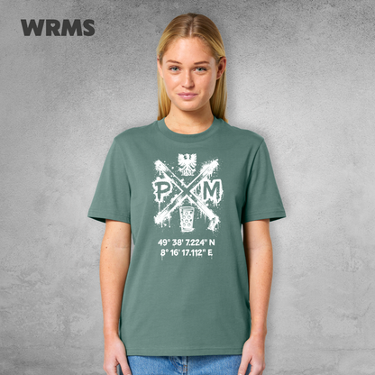 Pedderschemer Marktkreuz Shört unisex Druck weiß