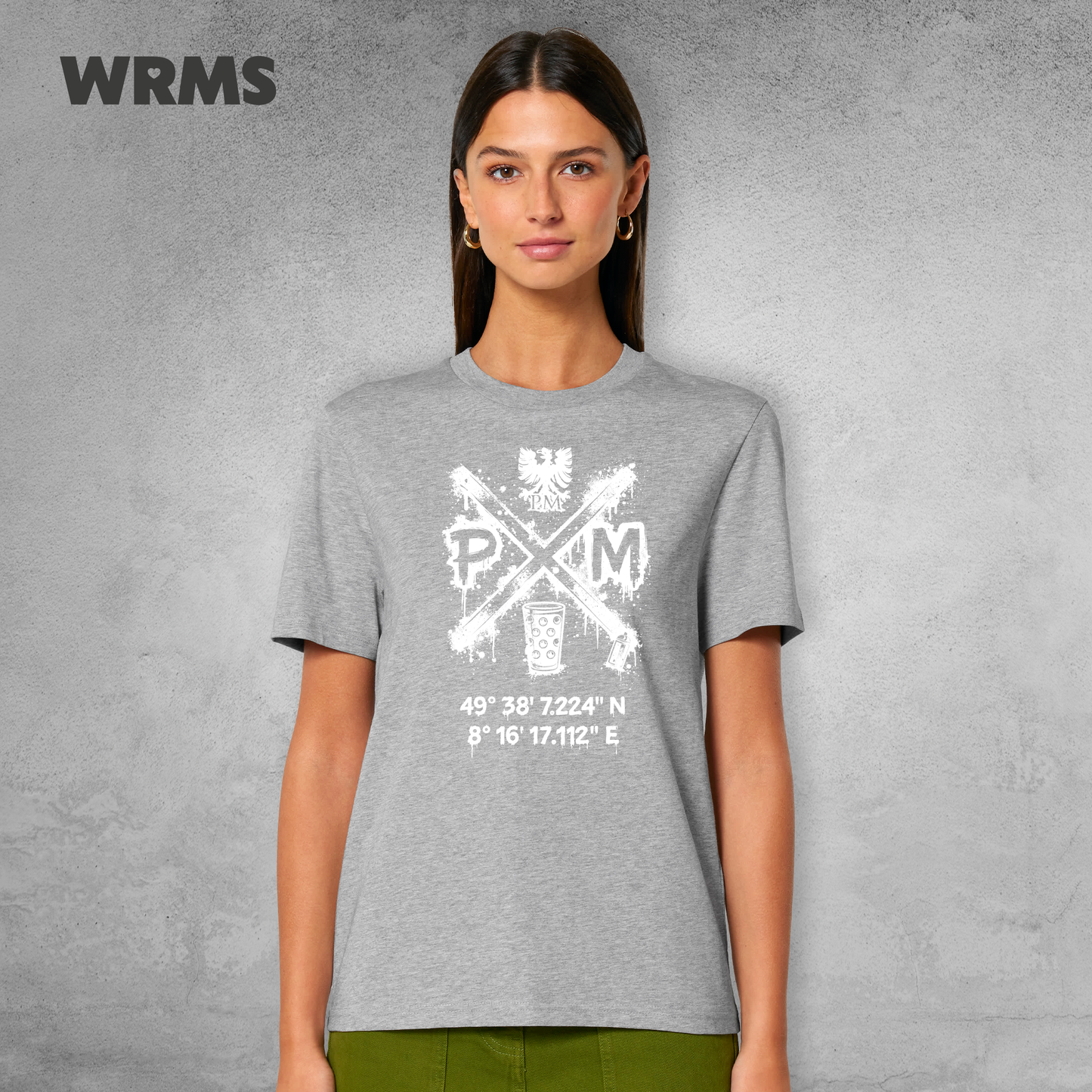 Pedderschemer Marktkreuz Shört unisex Druck weiß
