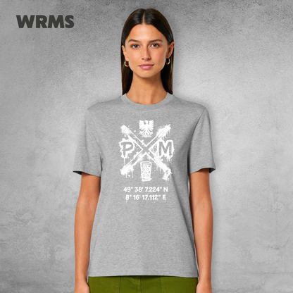 Pedderschemer Marktkreuz Shört unisex Druck weiß