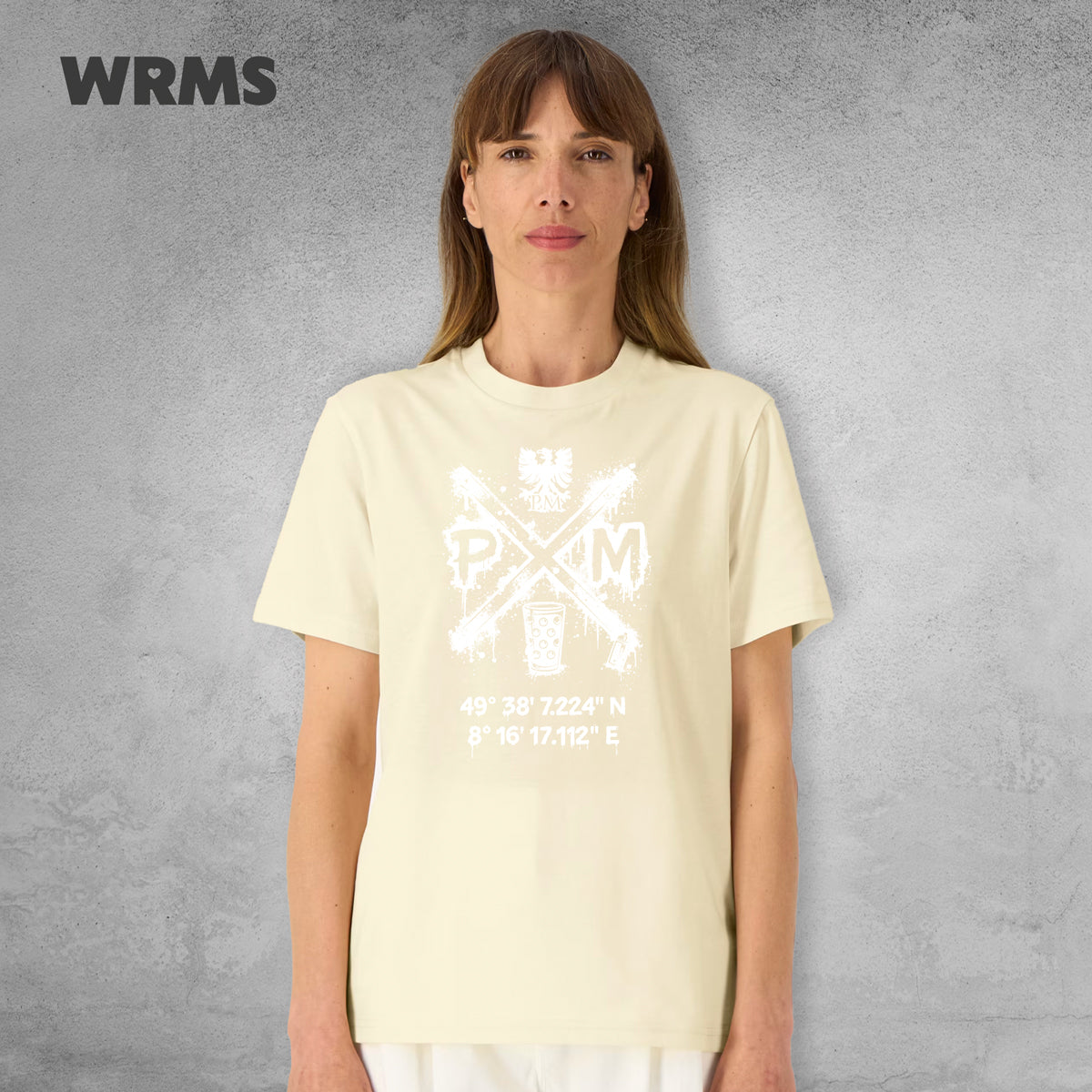 Pedderschemer Marktkreuz Shört unisex Druck weiß