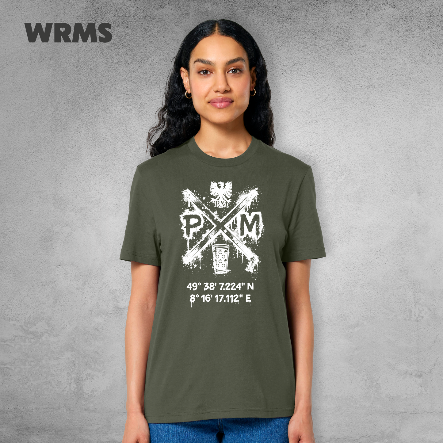 Pedderschemer Marktkreuz Shört unisex Druck weiß