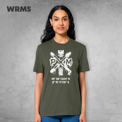 Pedderschemer Marktkreuz Shört unisex Druck weiß