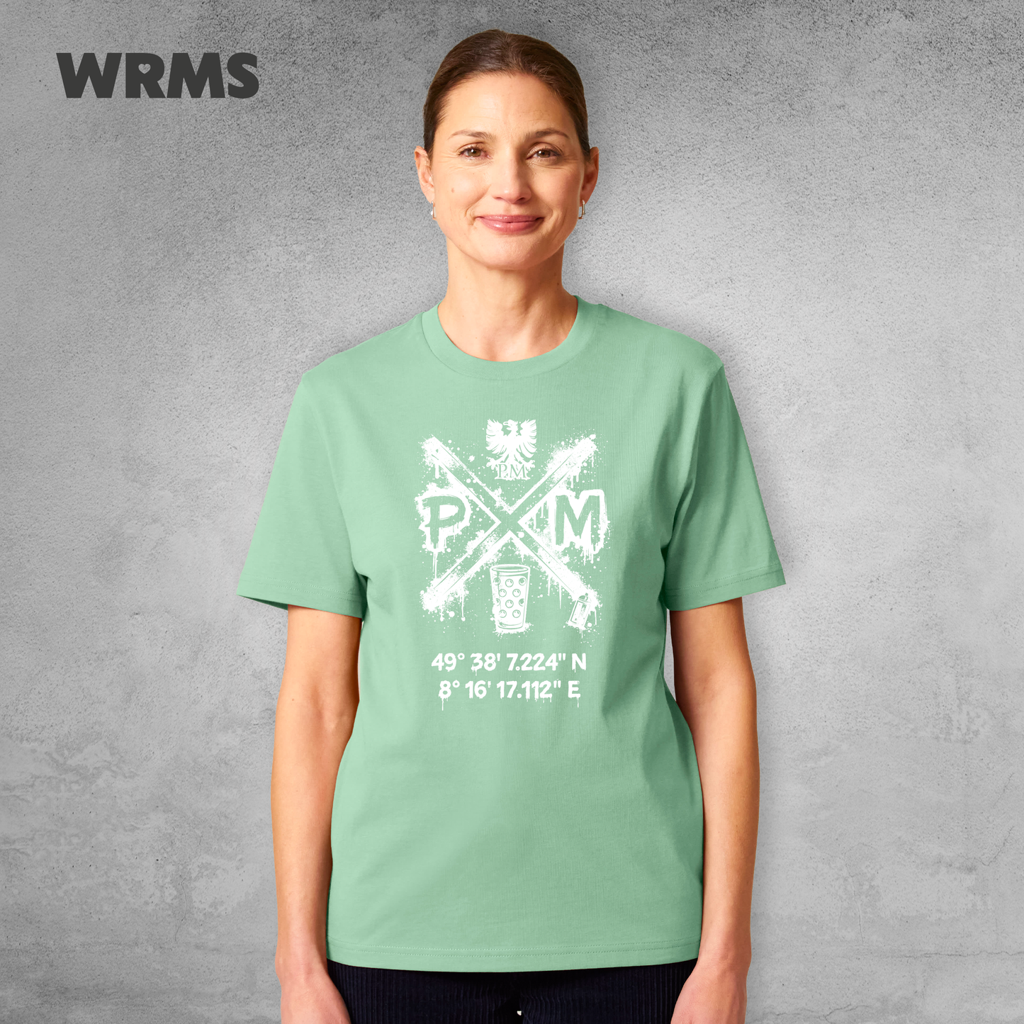 Pedderschemer Marktkreuz Shört unisex Druck weiß