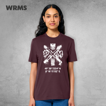 Pedderschemer Marktkreuz Shört unisex Druck weiß