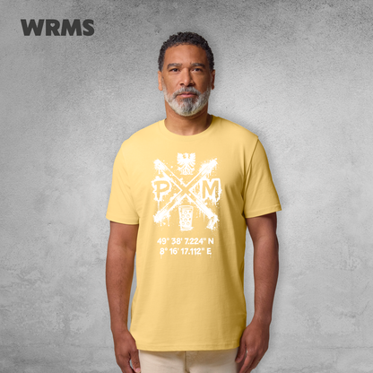 Pedderschemer Marktkreuz Shört unisex Druck weiß