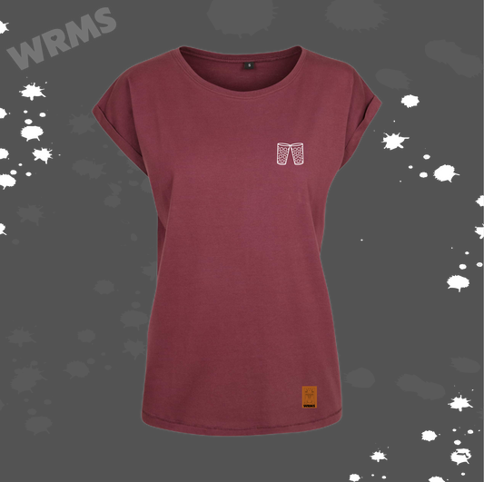 Dubbe Shört long cherry