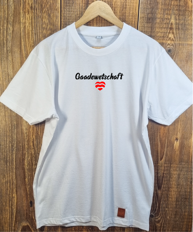 Buh Gaadewetschaft Shört weiß oversize