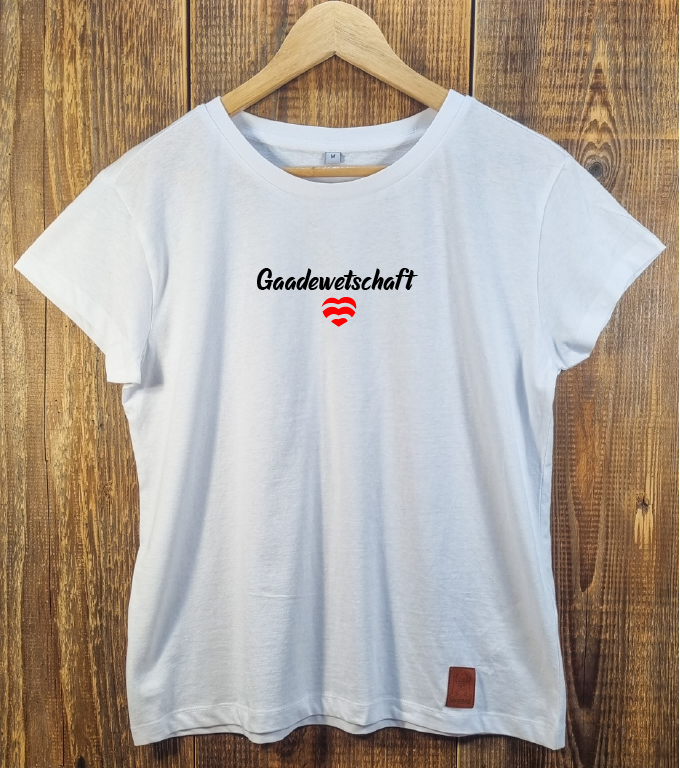 Mädche Gaadewetschaft Shört korz weiß