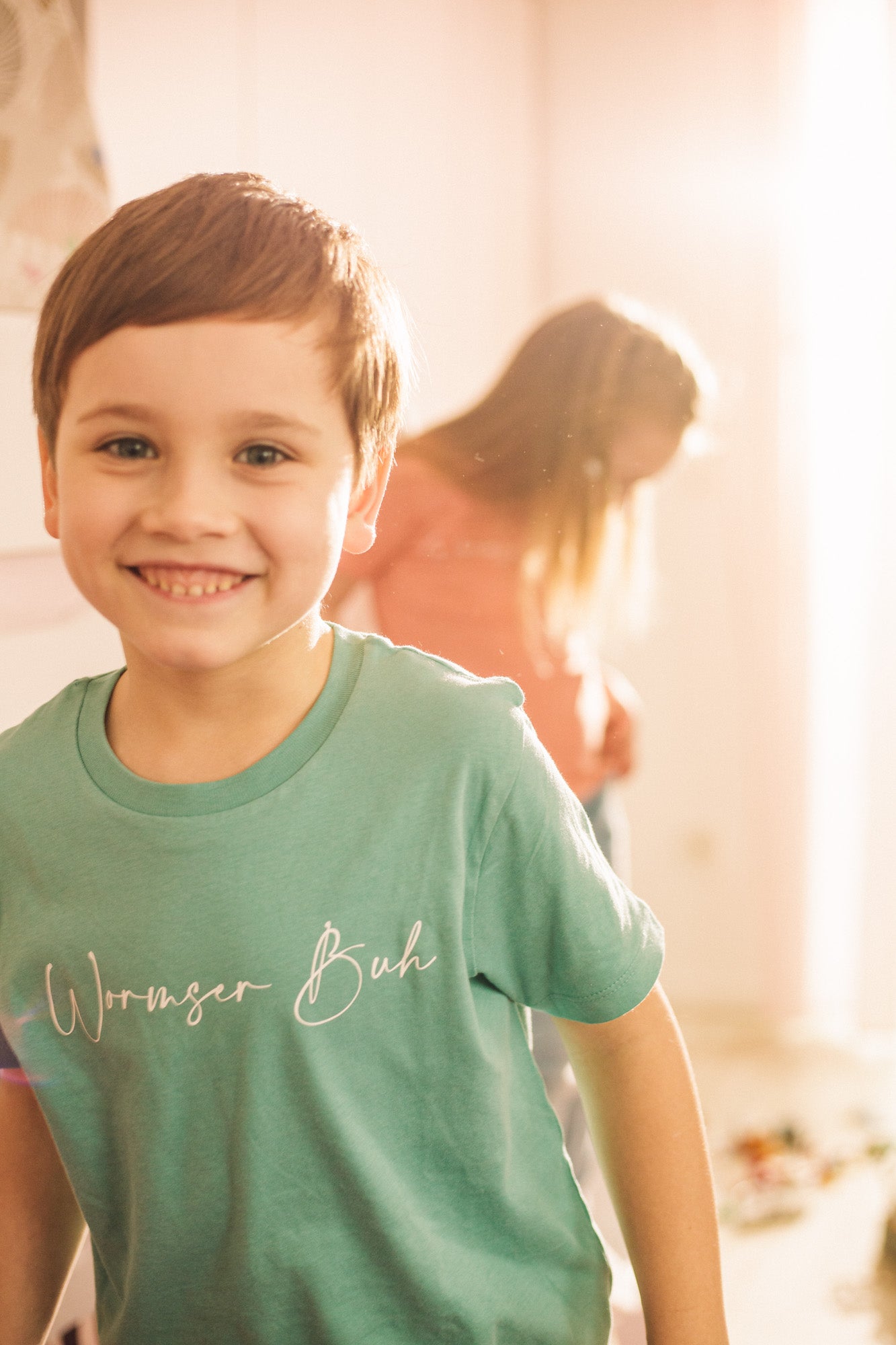 Bambini Shört Buh Türkisblau